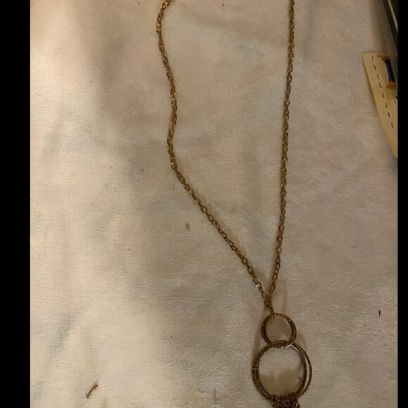 Vintage NECKLACE   Chain  COSTUME JEWELRY    25 inches long,    Pendant 5 inches - Picture 1 of 5